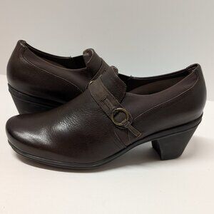 Abeo B.I.O.system® Raine Leather Comfort Heels in Dark Brown